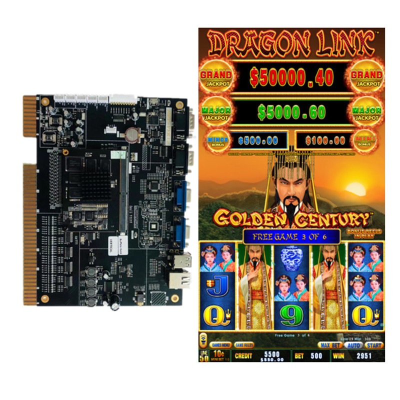 Penjualan Panas Permainan Kasino Perjudian Vertikal Dragon Link Golden Century Slot Game Board Dijual