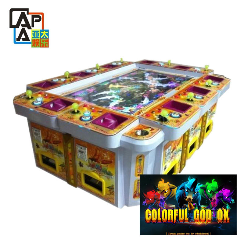 Colorful God OX 8 Pemain Meja Permainan Ikan Mesin Permainan Kasino 250W